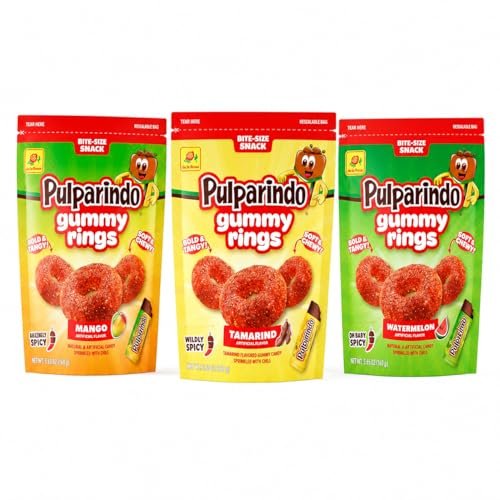 Pulparindo Gummy Rings Mango | Sweet & Tangy Tamarind Candy